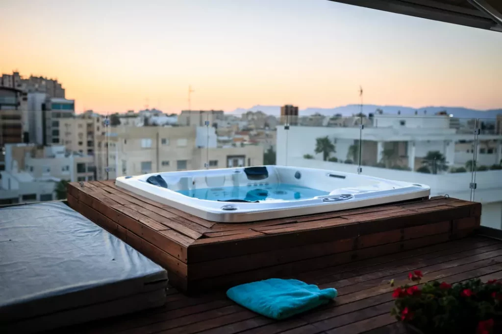 exclusive jacuzzi on the roof for hedonists