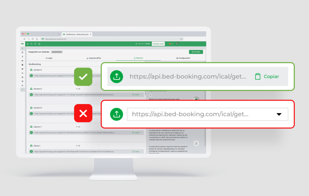 Actualización de la conexión de Booking.com