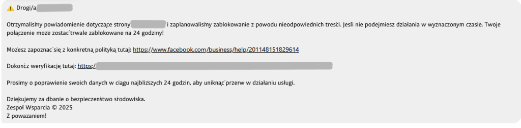 Primjer pokušaja krađe identiteta.