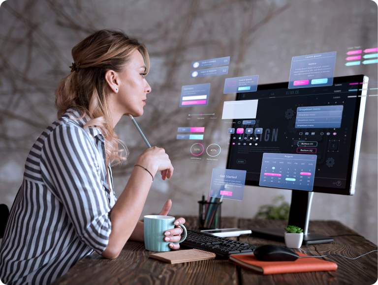 Specjalistka analizująca dane biznesowe i raporty n