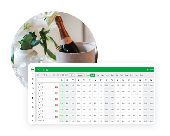 BedBooking reservation calendar room price information